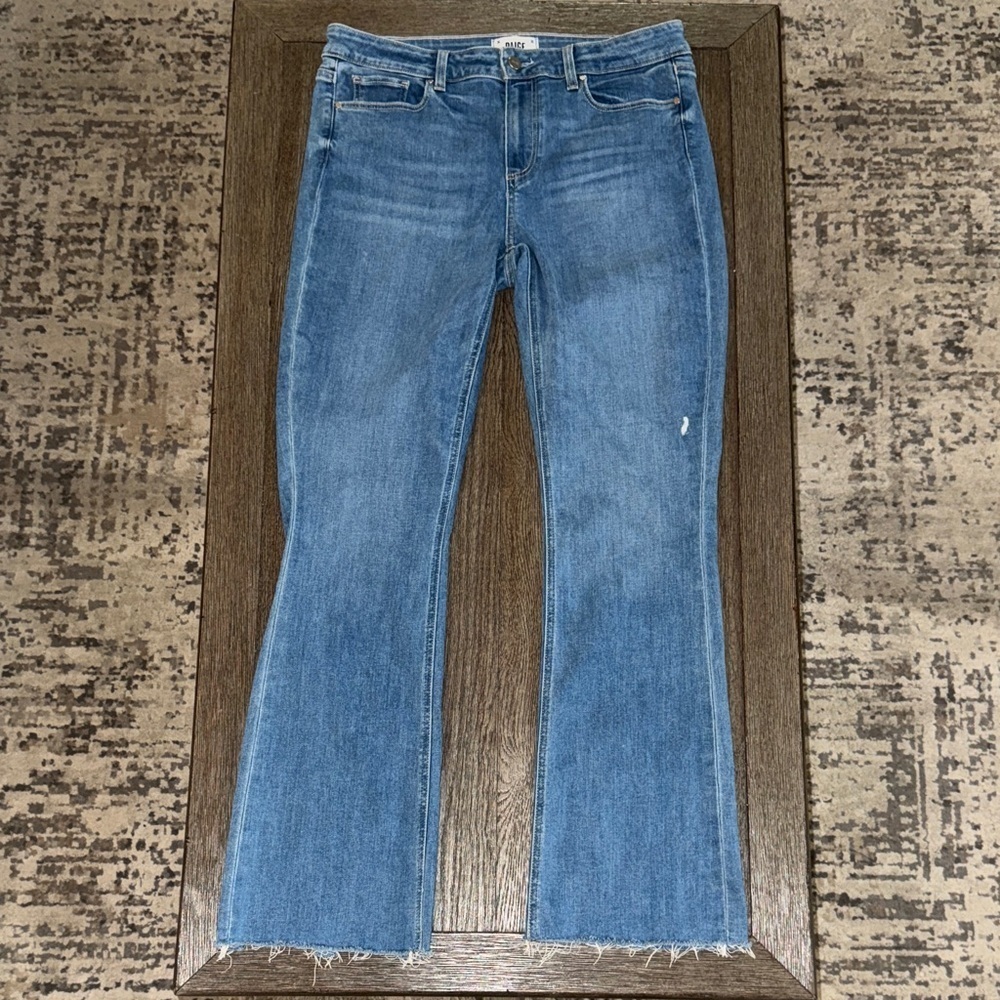 PAIGE Manhattan Boot Jeans Bistro Distressed